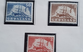 Grönlanti upea Ishavsskeppet Gustav Holm postimerkkisarja **