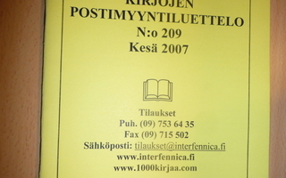 Kirjojen postimyyntiluettelo N:o 209 Kesä 2007