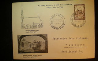 FDC Vaasan palo 1952 - 3.8.1952
