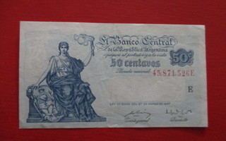 ARGENTINA 50 CENTIMES 1947 KL6-7    H-0196