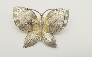 Perhonen filigraani rintakoru, hopea 830