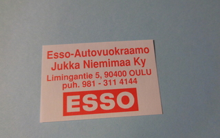 TT-etiketti Esso Jukka Niemimaa Ky, Oulu