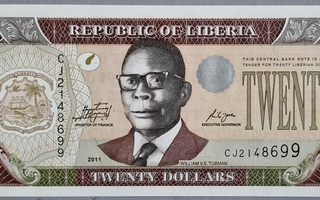 Liberia 20 Dollars 2011 P-28 UNC