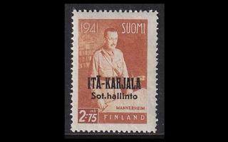 IK_25 ** Itä-Karjala Mannerheim 2:75mk (1942)