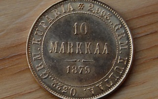 10 mk kultaraha 1879 Suomi,  Aleksanteri II