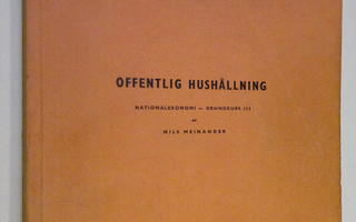 Nils Meinander : Offentlig hushållning : Nationalekonomi ...