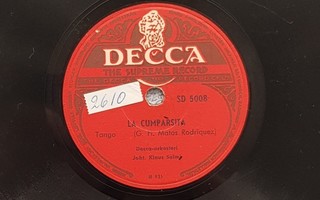 Savikiekko 1948 Decca-orkesteri La Cumparsita Decca SD 5008