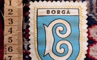 Borgå Porvoo vintage kangasmerkki hieno