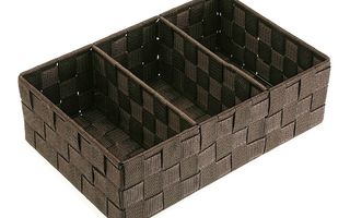 Laatikko lokeroilla Versa Tummanruskea 21 x 10 x