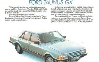 Ford henkilöautomallistoesite, 1982