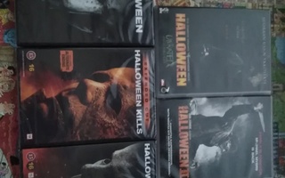 Halloween trilogia dvd 2018-2022 +Rob Zombie Halloween 1&2