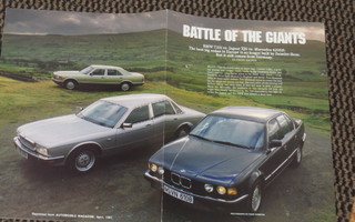 1987 Mercedes 420SE / BMW 735i / Jaguar XJ6 esite  KUIN UUSI