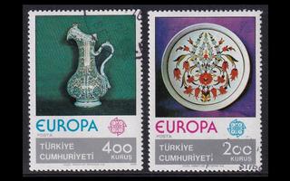 Turkki 2385-6 o Europa taidekäsityöt (1976)