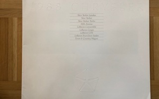 Esite Chrysler mallisto 1988: LeBaron, New Yorker ym