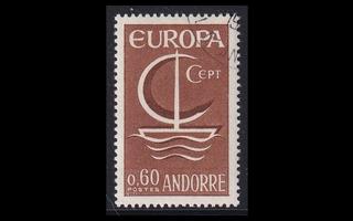 Andorra Fr 198 o Europa (1966)