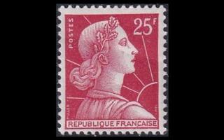 Ranska 1226 ** Käyttösarja Marianne 25 Fr (1959)