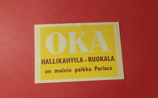 TT-etiketti OKA Hallikahvila - Ruokala, Pori