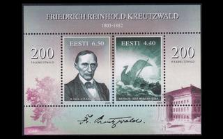 Eesti 476-7BL20 ** Friedrich Kreutzwald (2003)