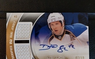 2011-12 SPx Winning Materials Autographs David Backes 07/15