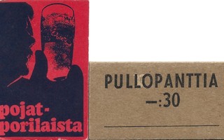 Pahvisia pullopantteja 2 eril. (Pori)