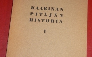 Kivikoski - Oja : Kaarinan pitäjän historia I 1946 1.p.