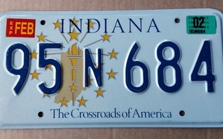Indiana USA rekisterikilpi - verotarra 2002