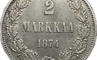 2 Markkaa 1874 Hopeaa (868)