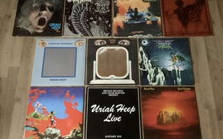 Uriah Heep vinyylilevykokoelma, 49 x LP’s