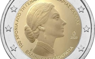 Kreikka 2023 2 euro CC Maria Callas unc rullasta
