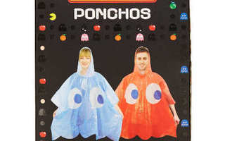 pac-man ponchos (2 ghost ponchos red & blue) 29365