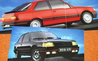 1987 Peugeot 309 GTI esite - suom -  KUIN UUSI - 18 sivua