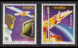 Malta 854-5 ** Europa avaruus (1991)