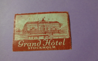 TT-etiketti Grand Hotel Stockholm