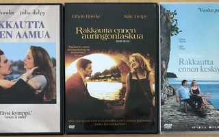 RAKKAUTTA ENNEN -TRILOGIA Richard Linklater 3DVD Ethan Hawke