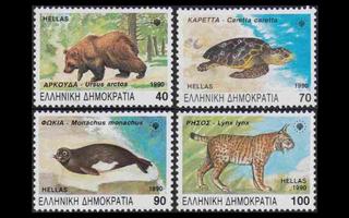 Kreikka 1738-41 ** Harvinaisia eläimiä (1990)