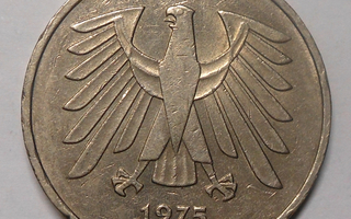 Saksa. 5 mark 1975F.