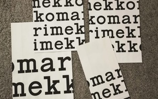Marimekko logo paperipusseja (4 kpl, musta-valko)