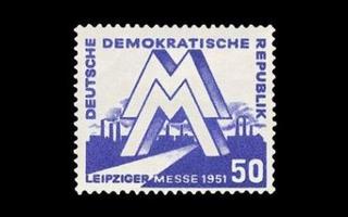 DDR 283 ** Leipzigin kevätmessut 50 Pf (1951)