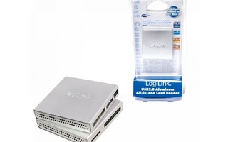LogiLink USB 2.0 All-in-One Muistikortinlukija, harmaa *UUSI