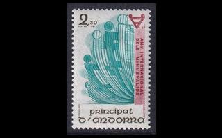 Andorra Fr 320 ** Kansainvälinen vammaisten vuosi (1981)