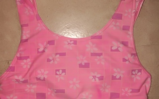 Bikini yläosa pinkki kukkakuosi 150 cm, 1 kpl