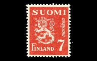 324 ** Leijona 7 mk punainen (1947)