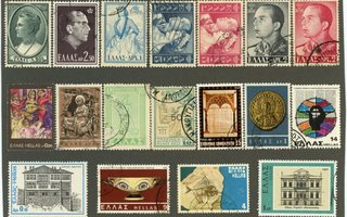 Kreikkalaisia postimerkkejä, 18 kpl