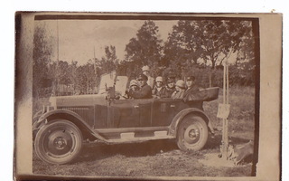 VANHA Valokuva UPEA Auto 1920-l Postikorttikoko