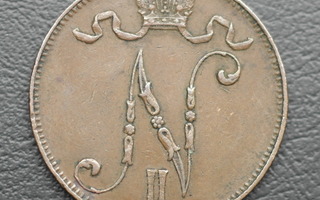 5 penniä 1910  #957