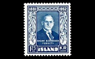 Islanti 281 ** President Björnsson 1,25 kr (1952)