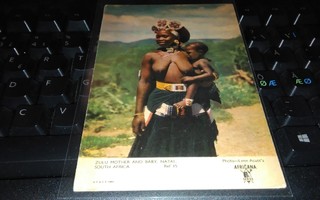 Zulu Äiti ja Lapsi, vanha kortti PK450/2
