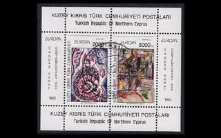 Turkki Kypros 353-4BL12 o Europa nykytaide (1993)