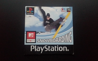 PS1: MTV Sports Snowboarding pelin manuaali, englanti, saksa