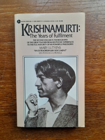 Lutyens, Mary: Krishnamurti - The Years of Fulfilment - Huuto.net